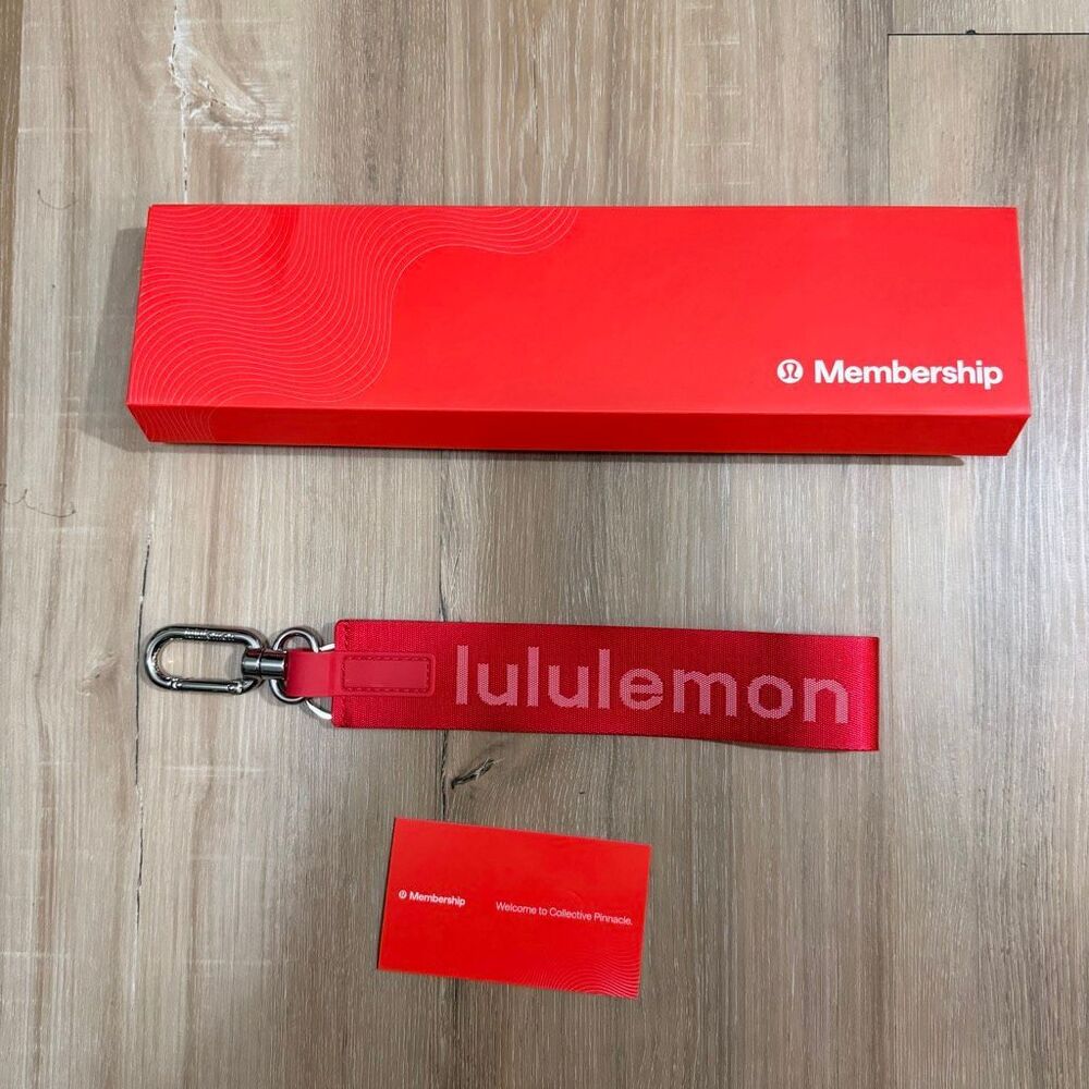 Lululemon Collective Pinnacle Never Lost Keychain Red Luxury Casual Minimalist
